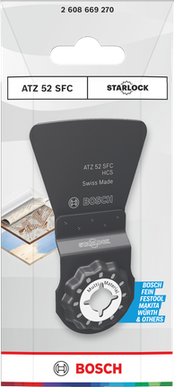 „Bosch Multi Material Starlock“ 52 × 40 mm ašmenys.